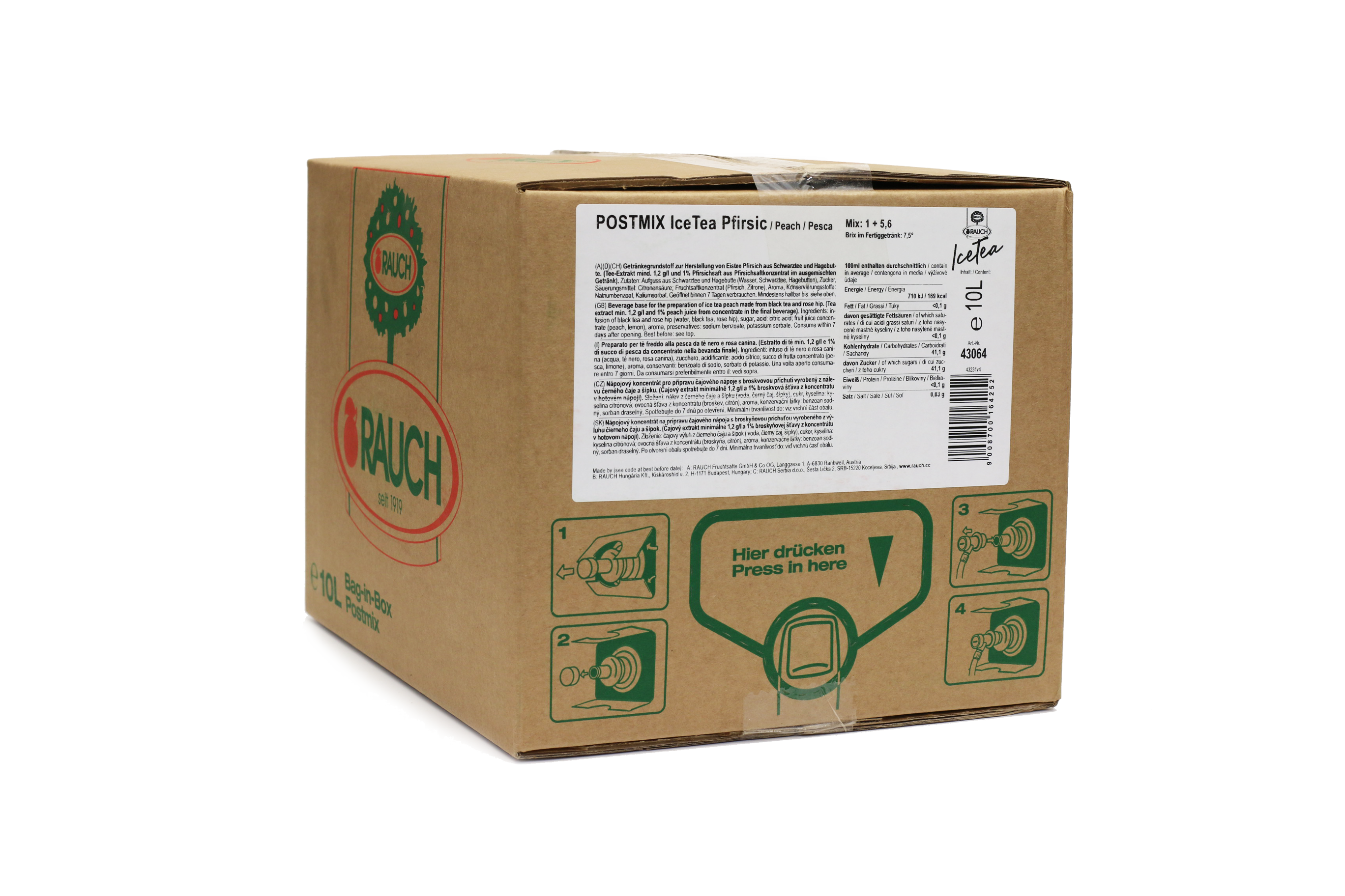 RAUCH - Peach Ice Tea 10l