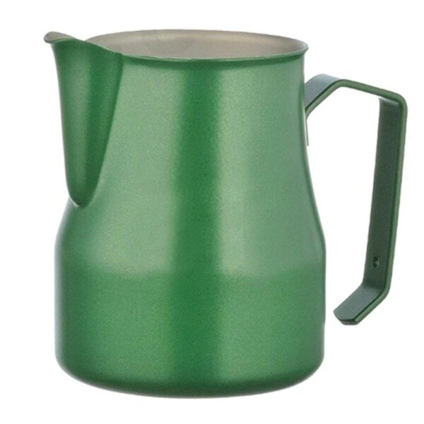 Milk jug latte art Motta Green
