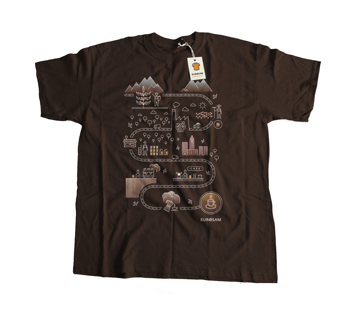 Eurosam branded T-shirt - Príbeh kávy